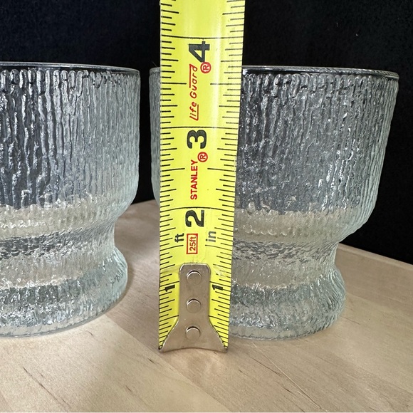 Two Indiana Glass Crystal Ice Old Fashioned Tumblers-Vintage - Picture 4 of 7